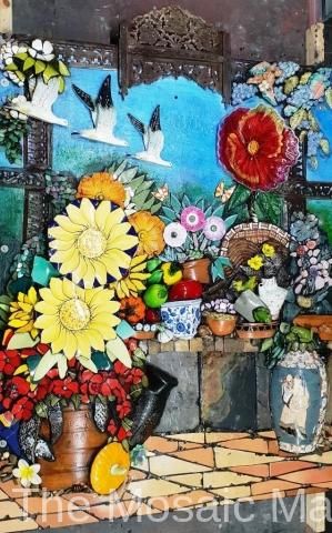 Mosaic Workshops and classes Brisbane, Studio OzMosaics, Sandy Robertson. 01 1