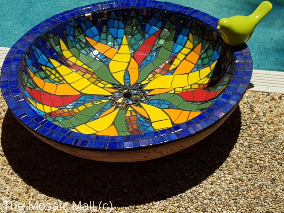 Amazing Mosaic Workshops Brisbane Queensland Australia OzMosaics mosaic dish ozmosaics sandy robertson